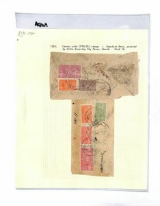 NEPAL Two Covers Official Stamps Album Page c1959 AQ169