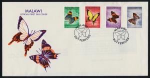 Malawi 450-3 on FDC - Butterflies