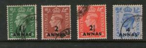 GB Postal Agencies in Eastern Arabia 1950 KGVI SG 37-40 FU