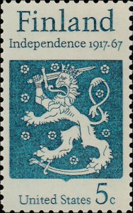 # 1334 MINT NEVER HINGED ( MNH ) FINLAND INDEPENDENCE 50TH ANNIV.