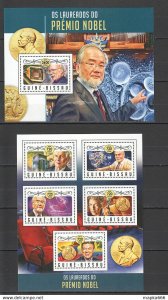 2016 Guinea-Bissau Famous People Nobel Prize Winners 1Kb+1Bl ** Stamps St830