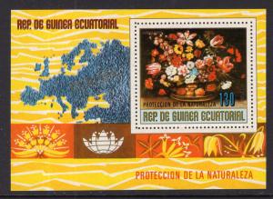 Equatorial Guinea European Flowers Souvenir Sheet MNH VF