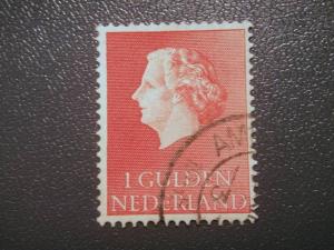 Nederland, 1956, 1 Gulden Red used SG 836 Value £0.10