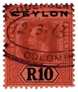 (I.B) Ceylon Revenue : Duty Stamp 10R