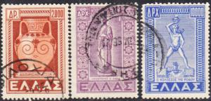 Greece # 520 - 522 Used Set