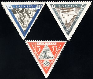 Latvia Stamps # CB18-20 MNH VF Scott Value $125.00