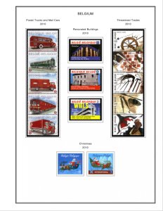 COLOR PRINTED BELGIUM 2000-2010 STAMP ALBUM PAGES (155 illustrated pages)