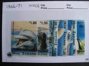 NEW ZEALAND wildlife set Sc 1366-71 MNH