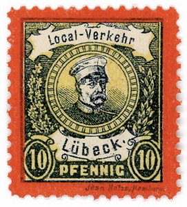 (I.B) Germany Local Post : Lubeck 10pf