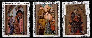 Chad TCHAD Scott C71-C73 Used CTO 1970 religious painting set