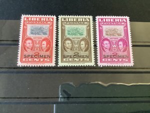 Liberia 1952 Two cent colour specimen mounted mint stamps A4543