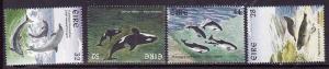 Ireland-Sc#1049-52-unused NH set-Marine Mammals-1997-