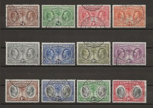 CAYMAN ISLANDS 1932 SG 84/95 USED Cat £750