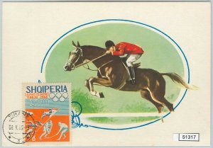 51317 - ALBANIA - MAXIMUM CARD - 1964 OLYMPIC GAMES in TOKYO: HOCKEY Shooting-