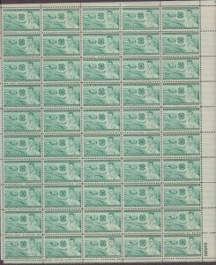 USA, 1005, 4-H CLUBS, MINT NH, VINTAGE 1950'S, FULL SHEET OF 50