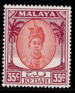 MALAYSIA - Kedah GVI SG85b, 35c scarlet & purple, NH MINT.