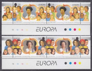 1996 Guernsey 691-692x2+Tab Europa Cept 5,00 €