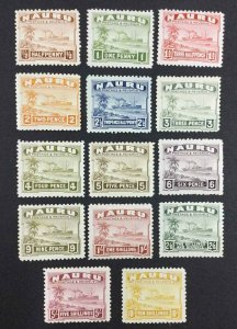 MOMEN: NAURU SG #26B-39B 1924-28 MINT OG LH £200 LOT #62839