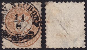 Austria - 1863 - Scott #26 - used - BAN. NEUDORF pmk Serbia