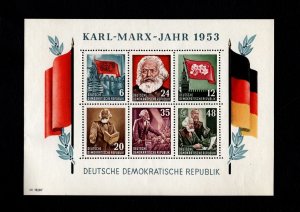 German DDR NMH perf. issue of 1953 Souvenir Sheet Sc# 144a
