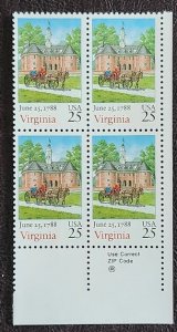 US Scott # 2345; Virginia,  1988; VF;MNH, og; Block of 4
