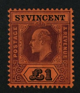 MOMEN: ST VINCENT SG #93 1911 MINT OG H LOT #61648