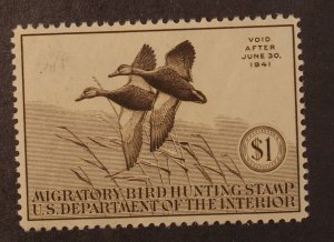 Scott RW7 1940 $1.00 Duck Stamp MNH Nice Stamp SCV - $225.00