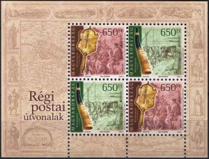 Hungary 2020 MNH Souvenir Sheet Stamps Europa CEPT Postal Routes