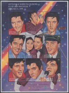 ANTIGUA & BARBUDA Sc# 1957a-i CPL MNH SOUVENIR SHEET w/9 DIFF ELVIS PORTRAITS