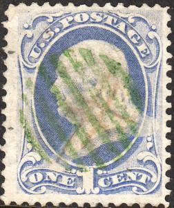  U.S. 134 Used FVF GREEN CANCEL. (72718)