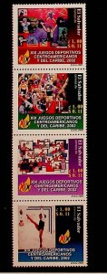 SALVADOR Sc 1561-62 NH STRIP+SOUVENIR SHEET OF 2002 - SPORT