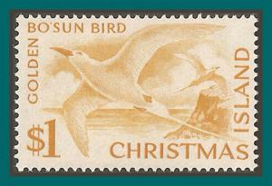 Christmas Is (20) 1963 Golden Bosun Bird, MNH (SG 20)