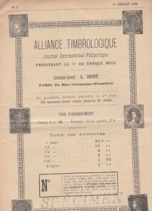 Alliance Timbrologique - 1898 #1/11, 1899 #12/22, 1900 23/34, 1901 35/36