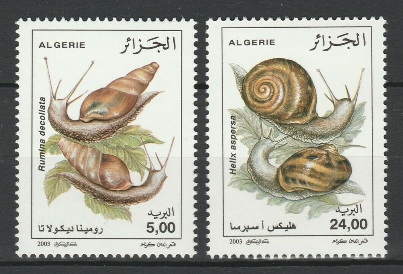 Algeria 2003 Fauna, Snails 2 MNH stamps