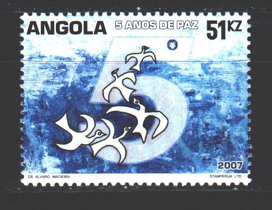Angola. 2007. 1777. 5 years of peace in Angola. MNH.