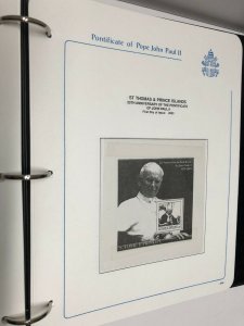 Pope John Paul II Black Albums, Pages & Dust Jackets - set of 4 - No Stamps (II)