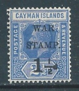 Cayman Island #MR2 MH 2 1/2p Ling George V Surcharged & Ovptd. War Stamp