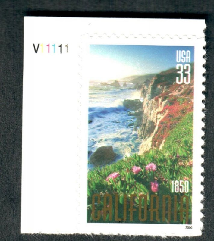 3438 California MNH plate number single - PNS