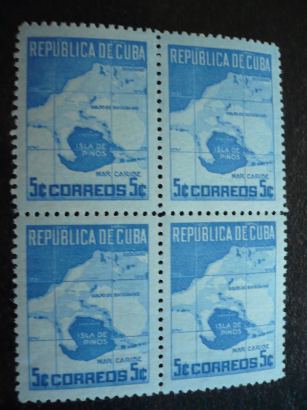 Stamps - Cuba - Scott# 437 - Mint Hinged Single Stamp in Block of 4