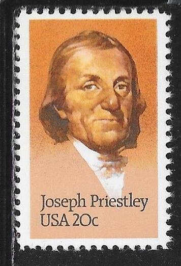 USA 2038: 20c Joseph Priestley, single, MNH, VF