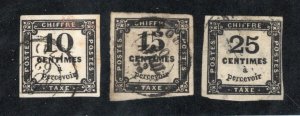 France - Sc# J3, J4, J6 Used (J6 shallow thin)         /         Lot 1225186