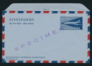 Australia 1959 Aerogramme-Official SPECIMEN