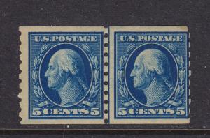 396 Line Pair F-VF original gum previously hinged nice color cv $425 ! see pic !