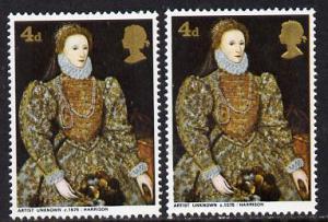 Great Britain 1968 British Paintings 4d (Elizabeth I) wit...