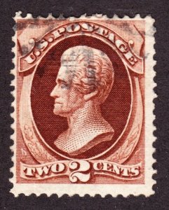 US 135 2c Jackson Used Fine 'H' Grill SCV $80