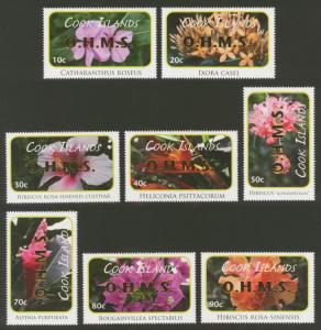 Cook Islands Sc# O70-84 MNH Indigenous Flowers Officials