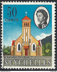 SEYCHELLES 1962 QEII 50c Multicoloured SG204 FU