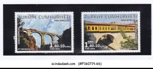 TURKEY-  2016 HISTORICAL BRIDGE 2V - MINT NH