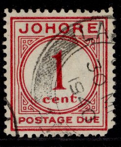 MALAYSIA - Johore GVI SG D1, 1c carmine, USED. Cat £50.