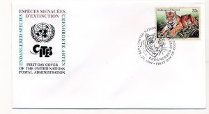 D171882 Endangered Species Tiger FDC United Nations New York Bureau
